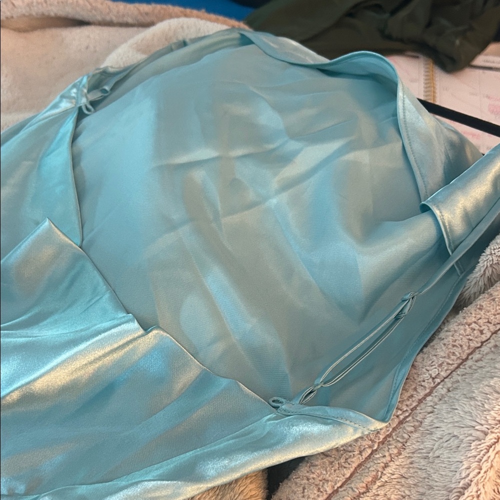 Dolce & Gabbana Light Blue Backless Dress mermaid